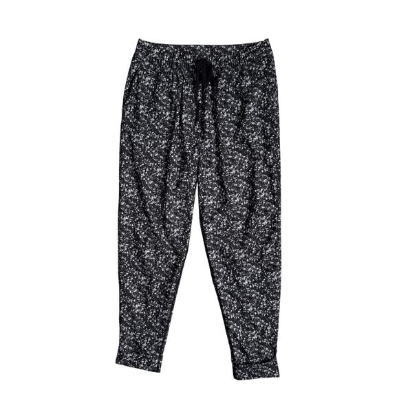 Lululemon Jet Crop Shimmy Shimmer Pants Black White 8 - Picture 1 of 7